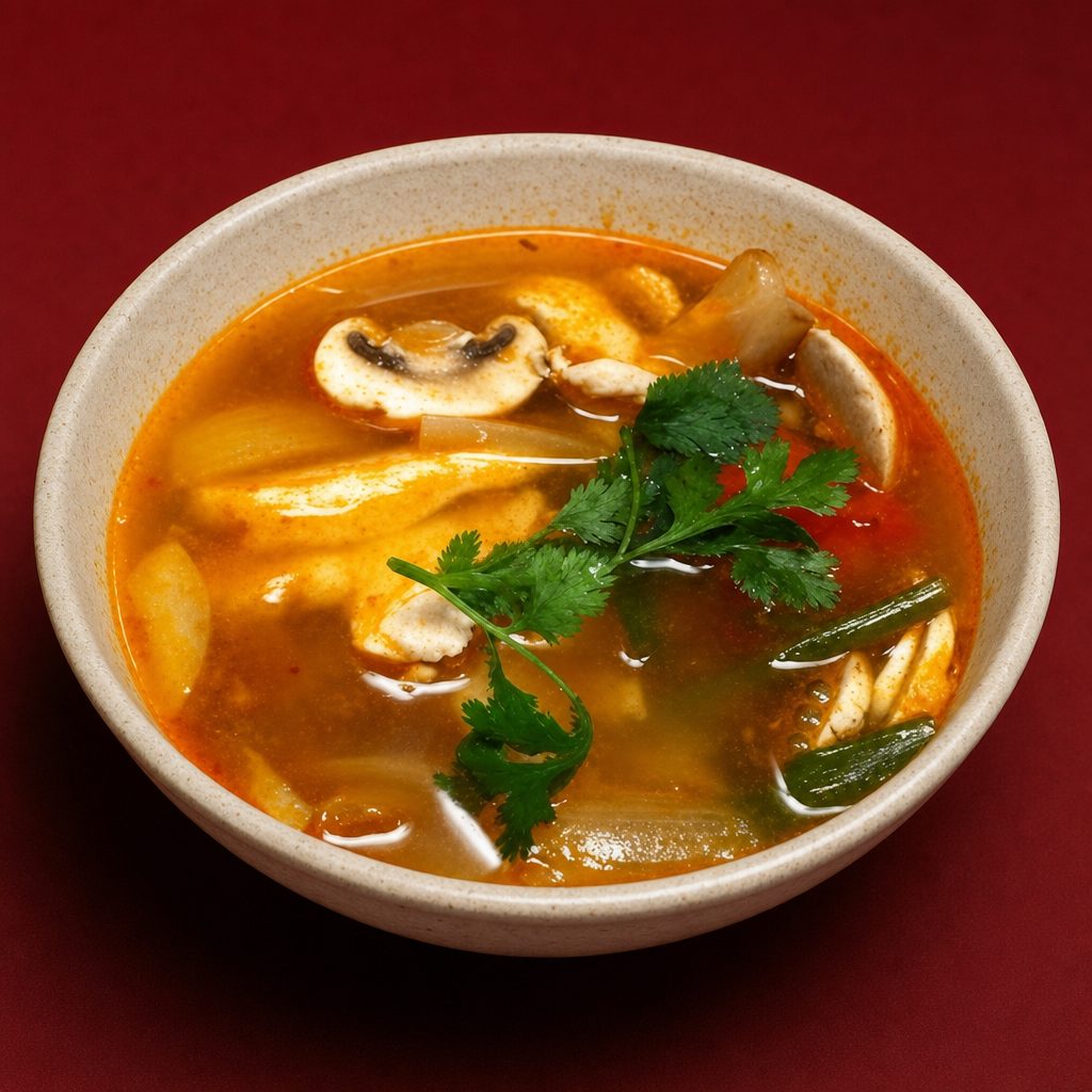 Tom Yum Chicken or Vegetable Soup.