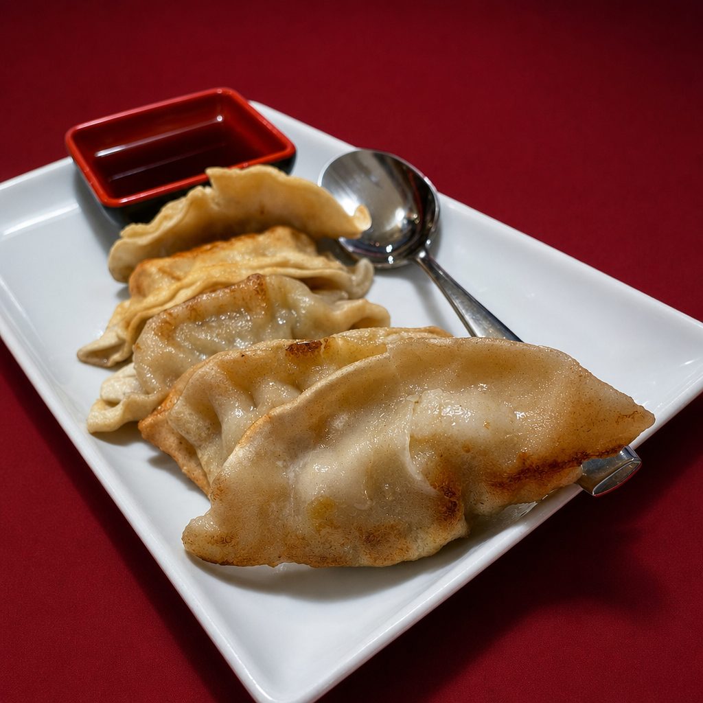 Steamed Dumplings with Pork or Vegetables.