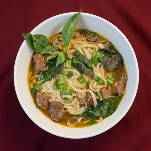 Vietnamese Beef Noodles Soup.