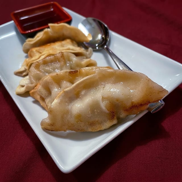 Steamed Dumplings with Pork or Vegetables.